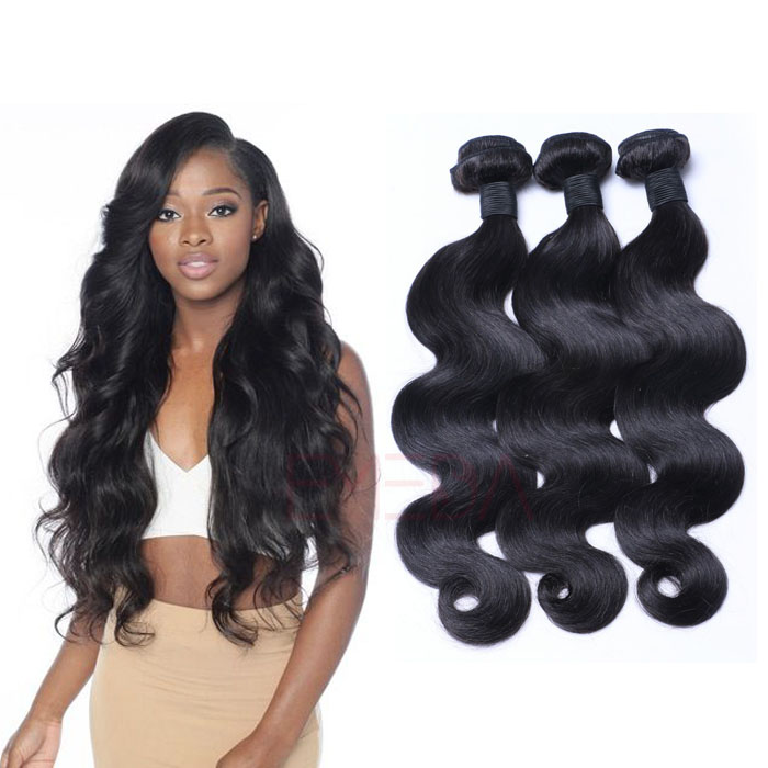 100% Brazilian hair body wave human hair extensions Virgin human hair weft  HW0092